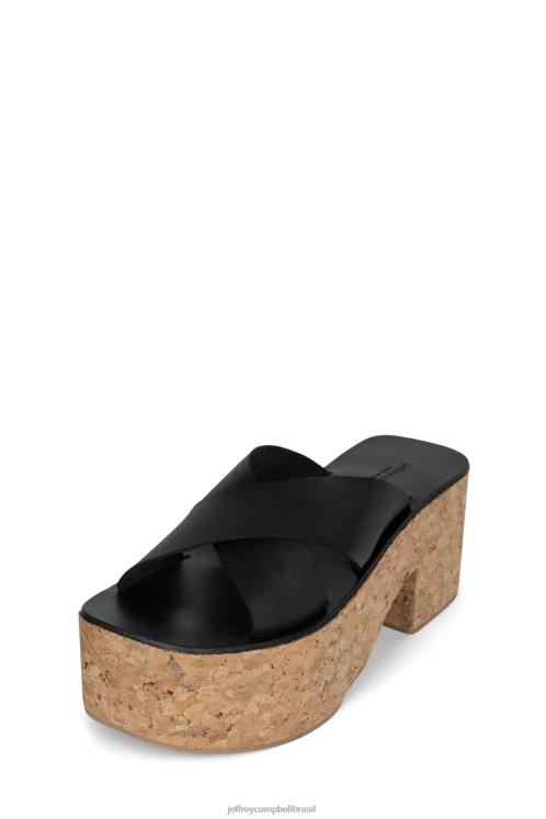Jeffrey Campbell mulheres B0VBD1137 preto sandália plataforma itzelia