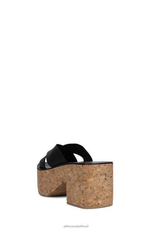 Jeffrey Campbell mulheres B0VBD1137 preto sandália plataforma itzelia