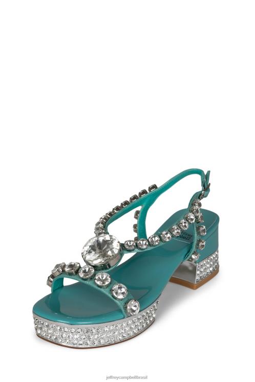 Jeffrey Campbell mulheres B0VBD1153 prata aqua patente sandália plataforma próspero