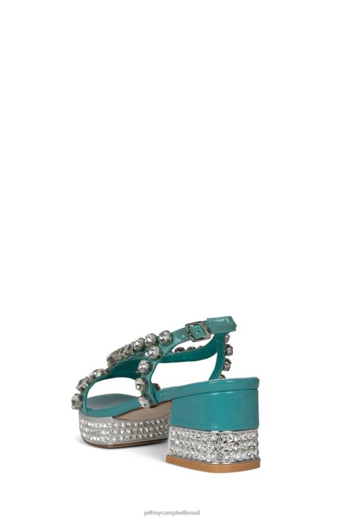 Jeffrey Campbell mulheres B0VBD1153 prata aqua patente sandália plataforma próspero