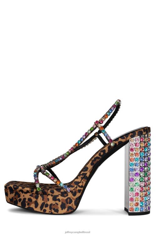 Jeffrey Campbell mulheres B0VBD1154 tan cheetah multi sandália plataforma noite