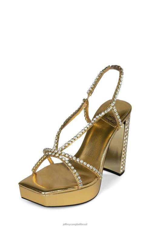 Jeffrey Campbell mulheres B0VBD1155 ouro prata sandália plataforma noite