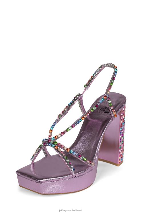 Jeffrey Campbell mulheres B0VBD1158 rosa metálico brilhante multi sandália plataforma noite