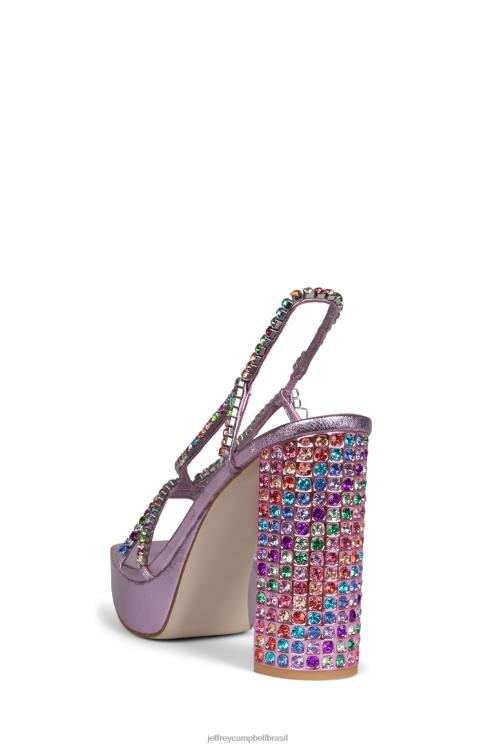 Jeffrey Campbell mulheres B0VBD1158 rosa metálico brilhante multi sandália plataforma noite