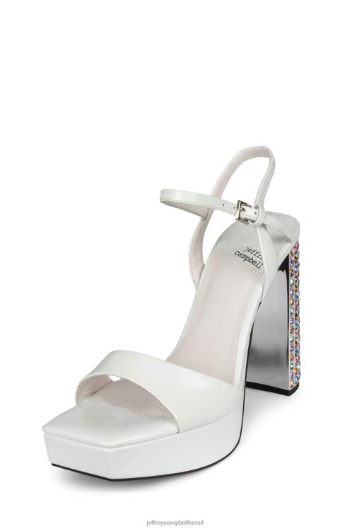 Jeffrey Campbell mulheres B0VBD1160 pat pastel branco multi sandália plataforma dias