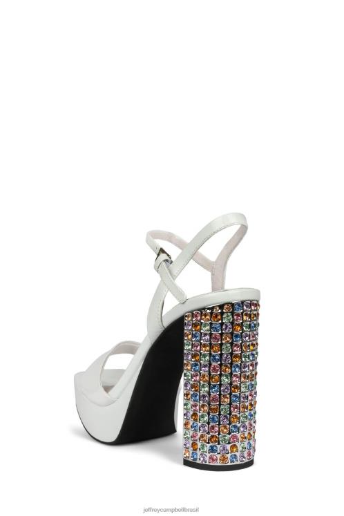 Jeffrey Campbell mulheres B0VBD1160 pat pastel branco multi sandália plataforma dias