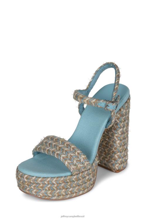 Jeffrey Campbell mulheres B0VBD1169 multi azul sandália plataforma iate