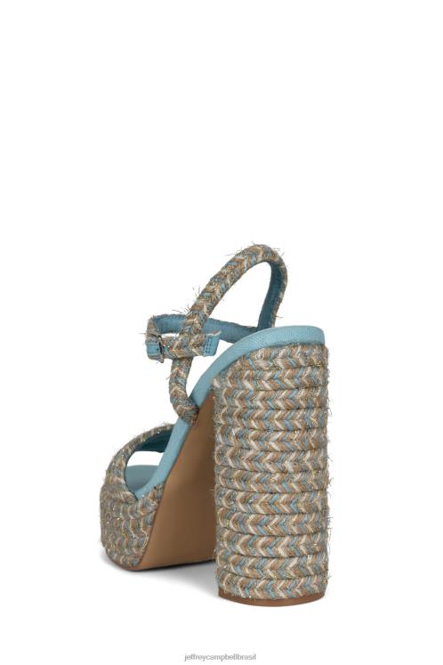 Jeffrey Campbell mulheres B0VBD1169 multi azul sandália plataforma iate
