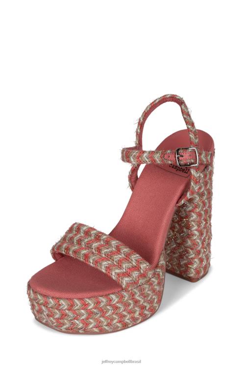 Jeffrey Campbell mulheres B0VBD1170 vermelho multi sandália plataforma iate