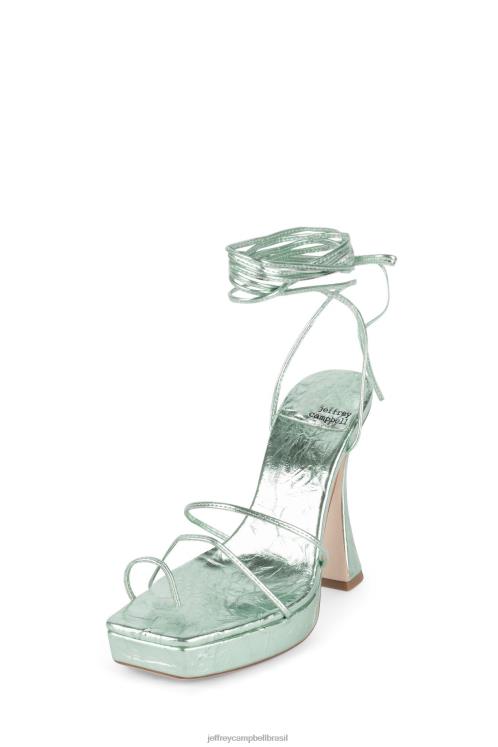 Jeffrey Campbell mulheres B0VBD1181 menta metálica sandália plataforma primadona
