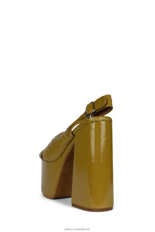 Jeffrey Campbell mulheres B0VBD1188 patente de rugas charteuse sandália plataforma rock-it-2
