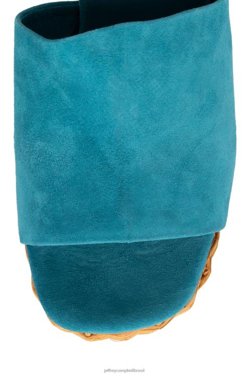 Jeffrey Campbell mulheres B0VBD1190 camurça azul-petróleo sandália plataforma magda-wkr