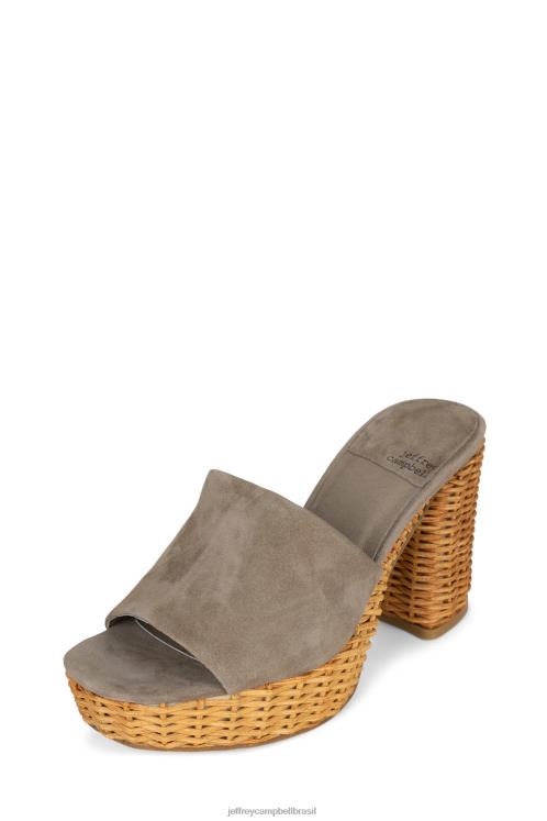 Jeffrey Campbell mulheres B0VBD1191 camurça taupe escura sandália plataforma magda-wkr