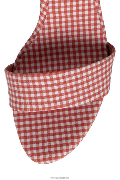 Jeffrey Campbell mulheres B0VBD1195 guingão vermelho sandália plataforma oraura