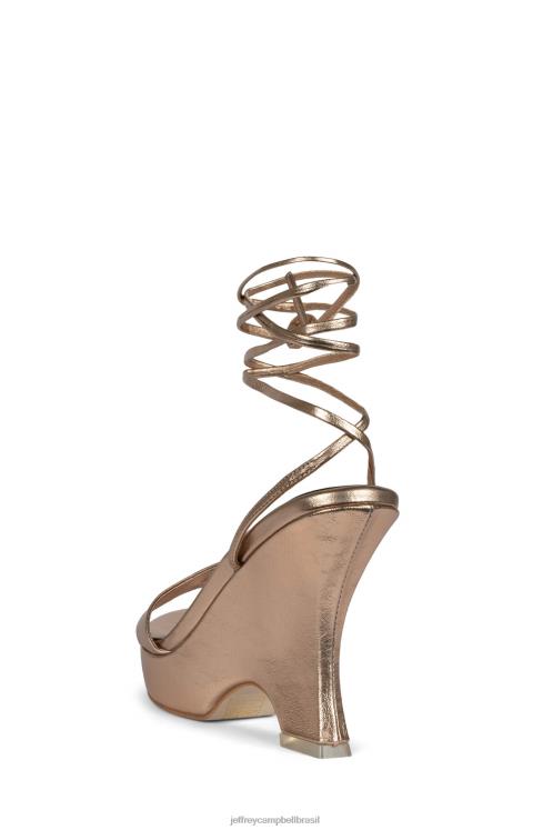 Jeffrey Campbell mulheres B0VBD1196 ouro rosa metálico sandália plataforma oraura
