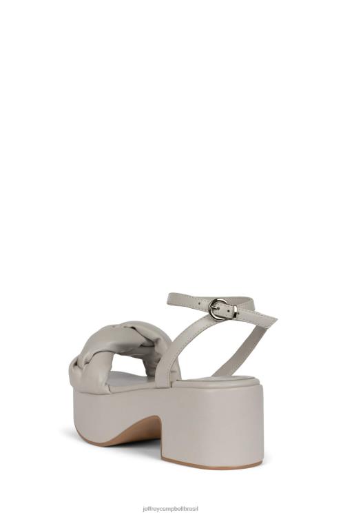 Jeffrey Campbell mulheres B0VBD1197 cinza claro sandália plataforma trançado