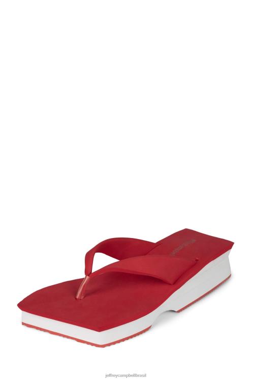 Jeffrey Campbell mulheres B0VBD1201 vermelho branco sandália plataforma ano de 2k