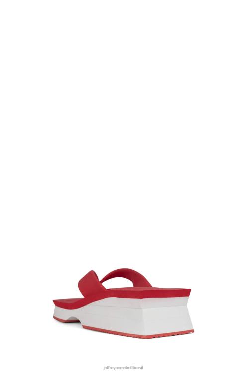 Jeffrey Campbell mulheres B0VBD1201 vermelho branco sandália plataforma ano de 2k