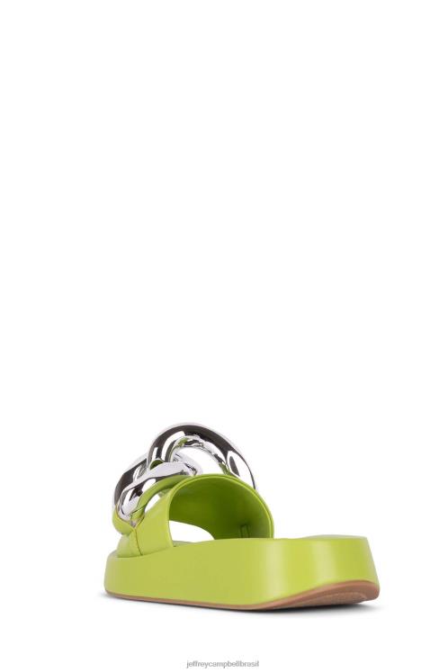 Jeffrey Campbell mulheres B0VBD1210 prata verde sandália plataforma epiro