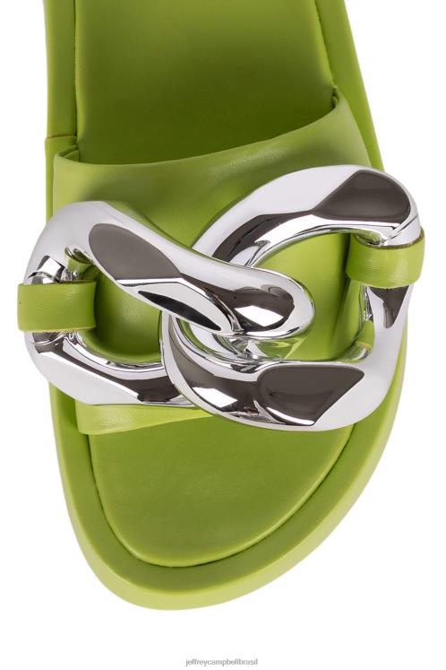 Jeffrey Campbell mulheres B0VBD1210 prata verde sandália plataforma epiro
