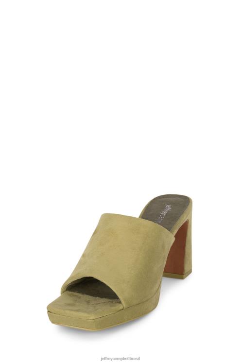 Jeffrey Campbell mulheres B0VBD1217 camurça verde sandália plataforma caviar