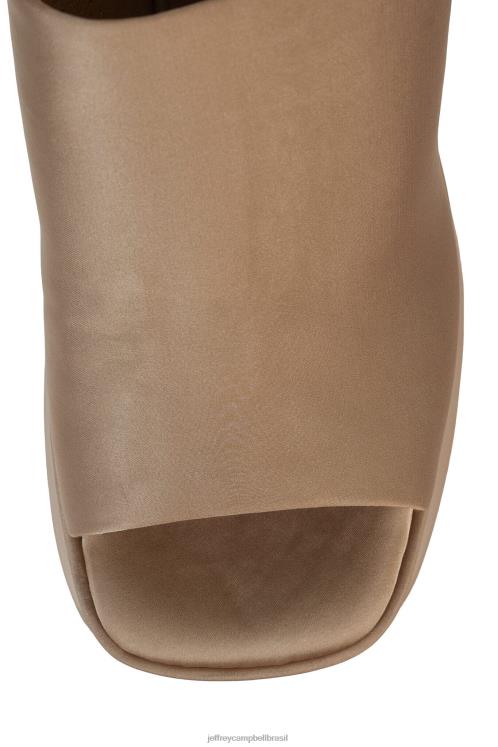 Jeffrey Campbell mulheres B0VBD1220 cetim bege escuro sandália plataforma alto