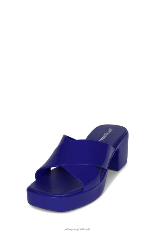 Jeffrey Campbell mulheres B0VBD145 azul brilhante sandália plataforma Chiclete