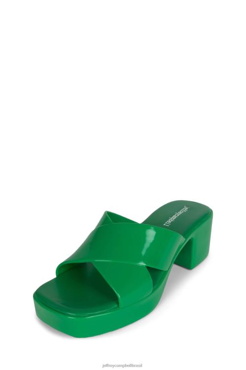 Jeffrey Campbell mulheres B0VBD147 verde brilhante sandália plataforma Chiclete