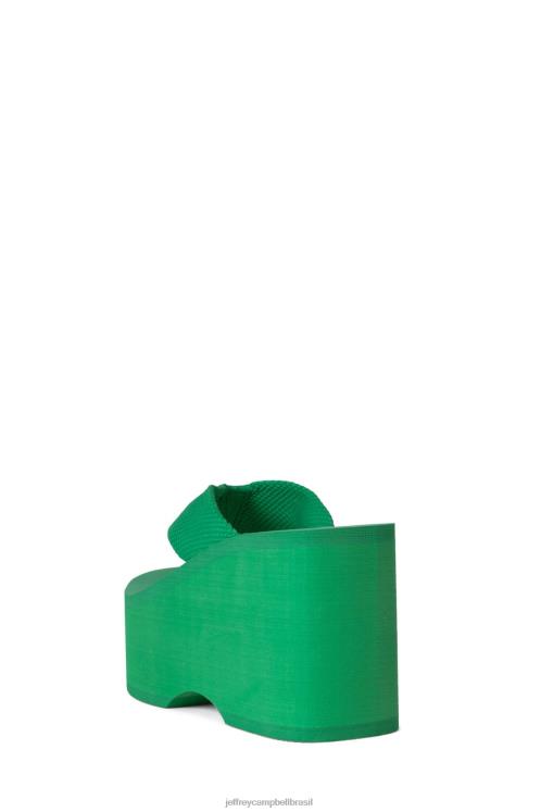 Jeffrey Campbell mulheres B0VBD149 verde sandália plataforma acenando
