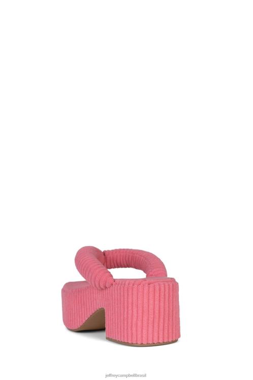 Jeffrey Campbell mulheres B0VBD176 veludo listrado rosa sandália plataforma luau-2