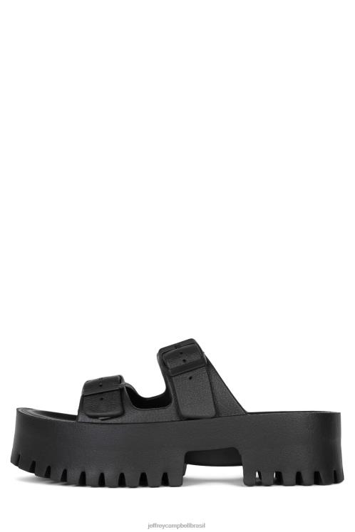 Jeffrey Campbell mulheres B0VBD183 preto sandália plataforma passear