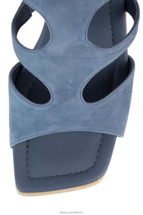 Jeffrey Campbell mulheres B0VBD218 camurça azul natural sandália plataforma rivais