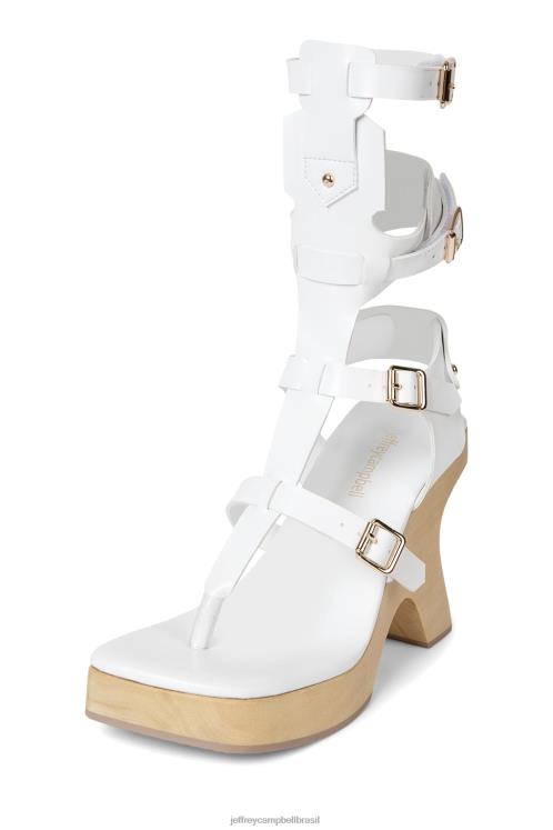 Jeffrey Campbell mulheres B0VBD219 branco sandália plataforma elementos