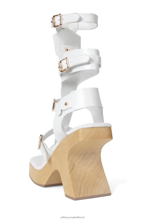 Jeffrey Campbell mulheres B0VBD219 branco sandália plataforma elementos