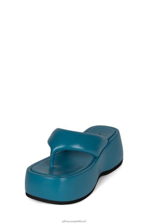 Jeffrey Campbell mulheres B0VBD247 azul sandália plataforma Chora bebê