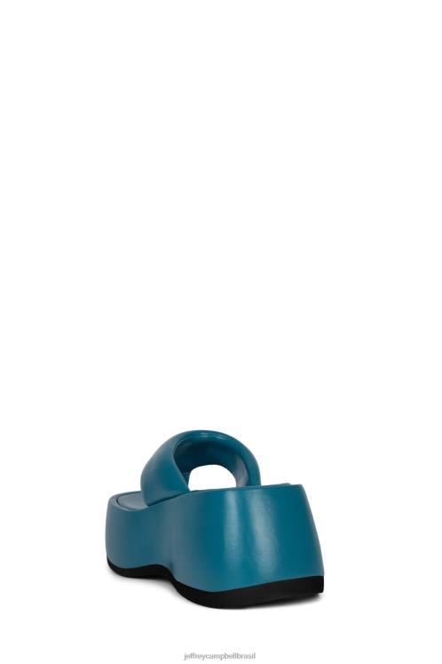 Jeffrey Campbell mulheres B0VBD247 azul sandália plataforma Chora bebê