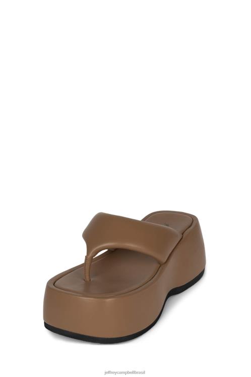 Jeffrey Campbell mulheres B0VBD248 marrom claro sandália plataforma Chora bebê