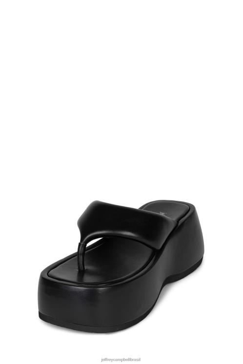 Jeffrey Campbell mulheres B0VBD249 preto sandália plataforma Chora bebê