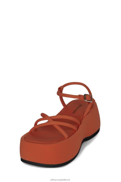 Jeffrey Campbell mulheres B0VBD252 neoprene laranja sandália plataforma melhorar