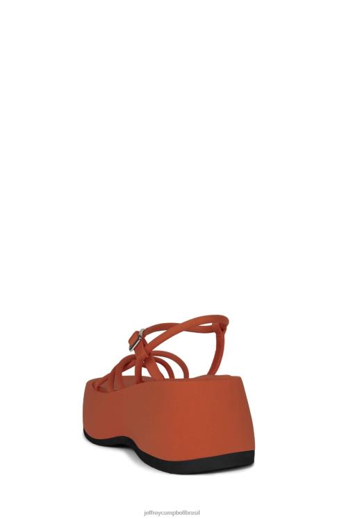 Jeffrey Campbell mulheres B0VBD252 neoprene laranja sandália plataforma melhorar