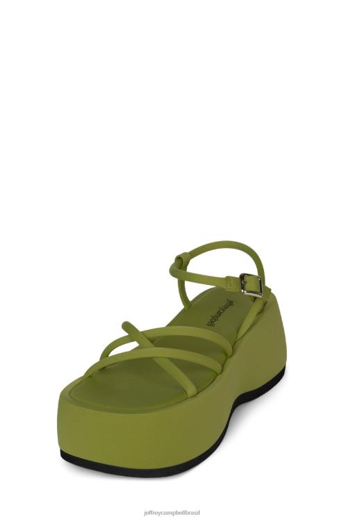 Jeffrey Campbell mulheres B0VBD253 neoprene chartreuse sandália plataforma melhorar