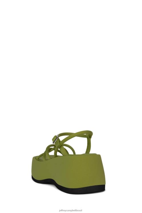 Jeffrey Campbell mulheres B0VBD253 neoprene chartreuse sandália plataforma melhorar