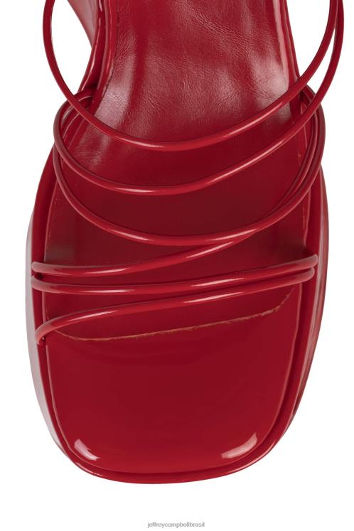 Jeffrey Campbell mulheres B0VBD257 patente vermelha sandália plataforma níveis