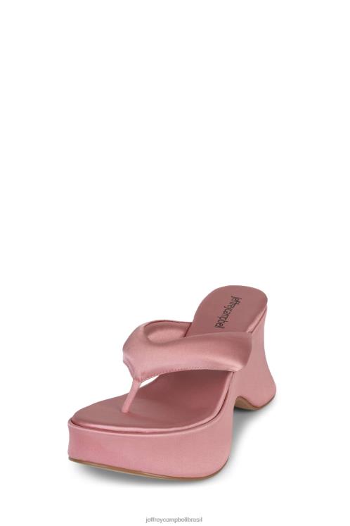 Jeffrey Campbell mulheres B0VBD35 cetim rosa sandália plataforma pingando