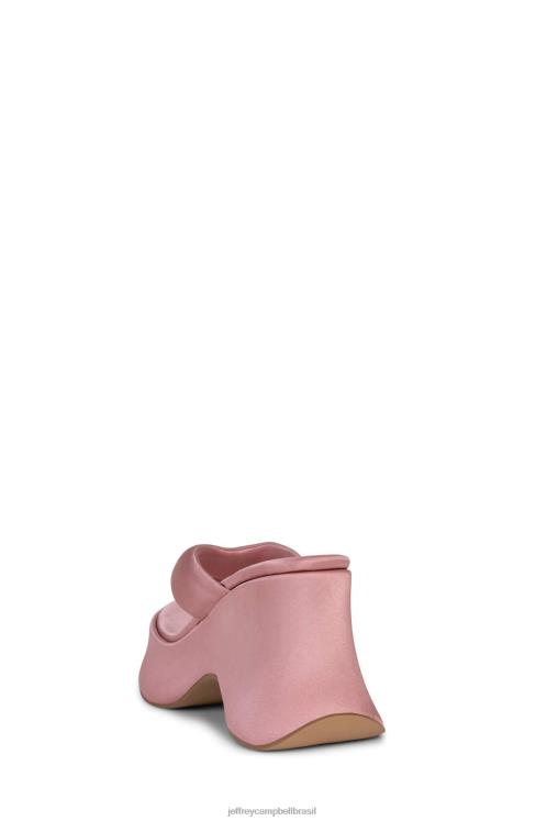Jeffrey Campbell mulheres B0VBD35 cetim rosa sandália plataforma pingando