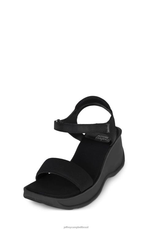 Jeffrey Campbell mulheres B0VBD43 preto sandália plataforma focado