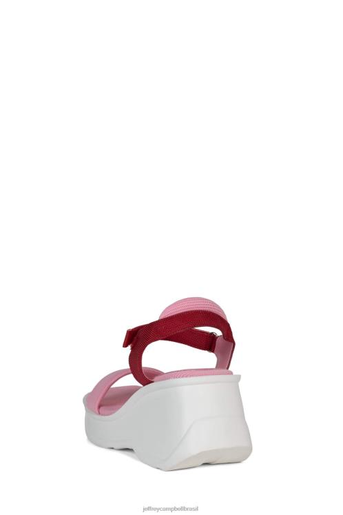 Jeffrey Campbell mulheres B0VBD44 combinação rosa vermelha sandália plataforma focado