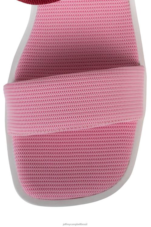 Jeffrey Campbell mulheres B0VBD44 combinação rosa vermelha sandália plataforma focado