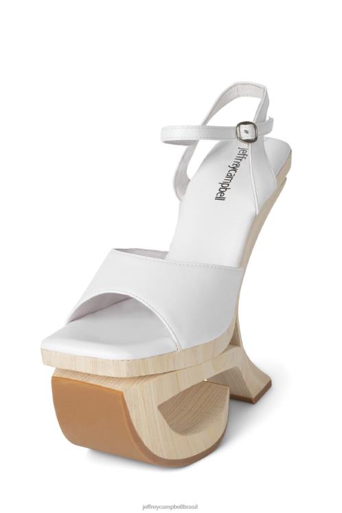 Jeffrey Campbell mulheres B0VBD920 branco sandália plataforma intuitivo