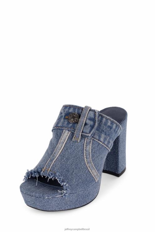 Jeffrey Campbell mulheres B0VBD922 jeans azul sandália plataforma magda-jn
